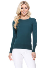 Load image into Gallery viewer, Crew Neck Long Sleeve Light Basic Casual Knit Top
