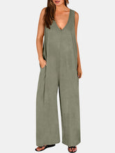 Load image into Gallery viewer, Full Size V-Neck Wide Strap Jumpsuit
