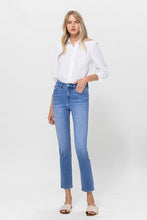 Load image into Gallery viewer, High Rise Stretch Crop Slim Straight Jeans
