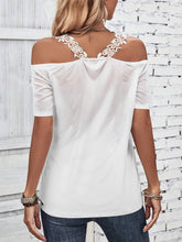 Load image into Gallery viewer, Full Size Lace Detail Short Sleeve T-Shirt
