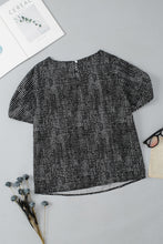 Load image into Gallery viewer, Printed Round Neck Short Sleeve Blouse
