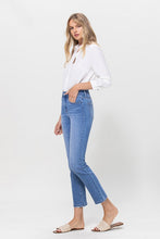 Load image into Gallery viewer, High Rise Stretch Crop Slim Straight Jeans
