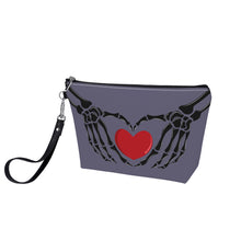 Load image into Gallery viewer, Ti Amo I love you - Exclusive Brand - Dolphin - Skeleton Hands with Heart - Sling Cosmetic Bag
