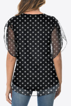 Load image into Gallery viewer, Printed Round Neck Curved Hem Blouse
