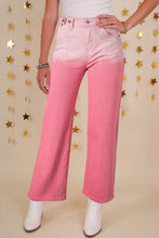 Load image into Gallery viewer, Pink Scattering Rhinestone Gradient Denim Pants
