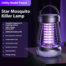 Load image into Gallery viewer, 2 in1 Mosquito Killer Lamp Electric Fly Catcher USB Rechargeable Electric Mosquito Swatter Electric Fly Trap With Night Light Camping S0S Emergency Light Mosquito Killer -
