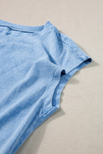 Load image into Gallery viewer, Dusk Blue Mineral Wash Tee and Drawstring Shorts Set
