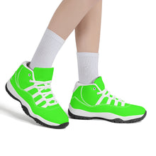 Load image into Gallery viewer, Ti Amo I love you - Exclusive Brand - Florescent Green- High Top Air Retro Sneakers - White Laces
