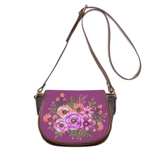 Load image into Gallery viewer, Ti Amo I love you - Exclusive Brand - Cannon Pink - Pink Floral -  Saddle Bag
