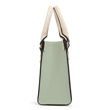 Load image into Gallery viewer, Ti Amo I love you - Exclusive Brand - Tender Green - Luxury Womens PU Tote Bag - Cream Straps
