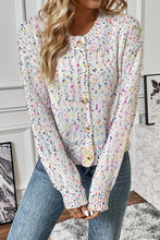 Load image into Gallery viewer, White Multicolor Confetti Sweater Cardigan
