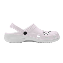 Load image into Gallery viewer, Ti Amo I love you - Exclusive Brand - Prim - Double White Heart - Womens Classic Clogs - Sizes 5-14.5
