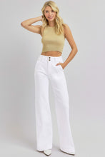 Load image into Gallery viewer, RISEN Full Size Tummy Control Double Button Wide Leg Jeans
