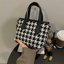 Load image into Gallery viewer, Fashion Houndstooth Portable Checkerboard Shoulder HandbagTotes
