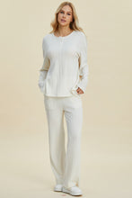 Load image into Gallery viewer, Double Take Full Size Cable-Knit Long Sleeve Top and Pants Set
