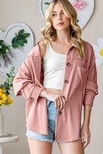 Load image into Gallery viewer, Reborn J Button Up Long Sleeve Shacket
