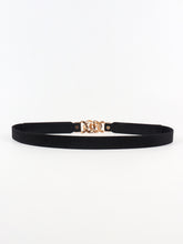 Load image into Gallery viewer, Zinc Alloy Buckle Elastic PU Belt
