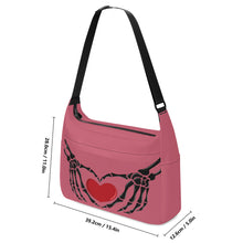 Load image into Gallery viewer, Ti Amo I love you - Exclusive Brand  - Contessa 2 - Skeleton Heart Hands  -  Journey Computer Shoulder Bag
