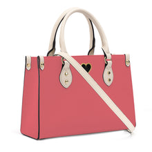 Load image into Gallery viewer, Ti Amo I love you - Exclusive Brand - Ligjt Carmine Pink - Luxury Womens PU Tote Bag - Cream Straps
