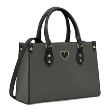 Load image into Gallery viewer, Ti Amo I love you - Exclusive Brand - Black Eel - Luxury Womens PU Tote Bag - Black Straps
