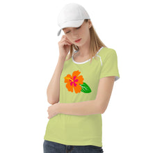 Load image into Gallery viewer, Ti Amo I love you - Exclusive Brand - Deco - Hawaiian Flower - Women&#39;s T shirt - Sizes XS-2XL
