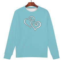 Load image into Gallery viewer, Ti Amo I love you - Exclusive Brand  - Monte Carlo - Double White Heart  - Women&#39;s Sweatshirt
