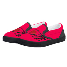 Load image into Gallery viewer, Ti Amo I love you - Exclusive Brand - Frolly - Skeleton Hands with Heart - Kids Slip-on shoes - Black Soles
