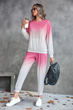 Load image into Gallery viewer, Gradient Round Neck Sweatshirt and Joggers Set
