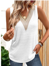 Load image into Gallery viewer, Lace Detail V-Neck Tank
