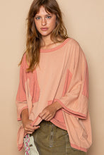 Load image into Gallery viewer, POL Frayed Edge Patchwork Oversized T-Shirt

