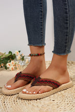 Load image into Gallery viewer, Blue Woven Strap Flat Flip Flops
