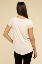 Load image into Gallery viewer, Flowy Round Hem Rayon Short Sleeve Top
