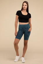 Load image into Gallery viewer, Mineral Wash Wide Waistband Pocket Leggings
