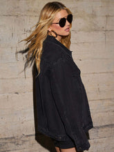 Load image into Gallery viewer, Button Up Collared Neck Denim Jacket
