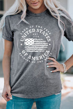 Load image into Gallery viewer, United States Of America Flag Graphic Print Short Sleeve T Shirt
