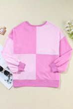 Load image into Gallery viewer, Contrast Half Button Long Sleeve Sweatshirt
