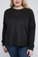 Load image into Gallery viewer, Plus Ribbed Brushed Melange Hacci Sweater
