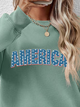 Load image into Gallery viewer, AMERICA Round Neck Dropped Shoulder Sweatshirt
