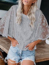 Load image into Gallery viewer, Round Neck Three-Quarter Sleeve Blouse
