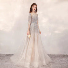 Load image into Gallery viewer, Bridal Dress Thin Long-sleeved Dress - Prom Dress - Mother of the Bride Dress - Evening Gown
