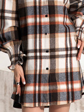 Load image into Gallery viewer, Button Up Plaid Long Sleeve Shirt Dress
