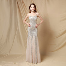 Load image into Gallery viewer, Bridal / Prom / Mother of the Bride -  Spaghetti Strap Long Slim-fit Mermaid Bridal Dress
