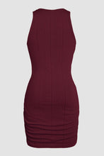 Load image into Gallery viewer, Red Dahlia Ruched Sleeveless Bodycon Dress
