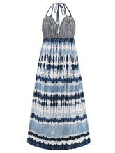 Load image into Gallery viewer, Tie-Dye Halter Neck Sleeveless Dress
