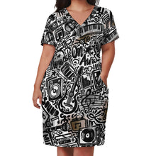 Load image into Gallery viewer, Ti Amo I love you - Exclusive Brand - Knee Length - Loose Pocket Dress - Size S-5XL
