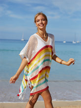 Load image into Gallery viewer, Cutout Striped Cover-Up with Tassel
