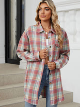 Load image into Gallery viewer, Plaid Collared Neck Long Sleeve Shirt
