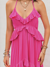 Load image into Gallery viewer, Ruffled Halter Neck Maxi Dress
