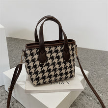 Load image into Gallery viewer, Fashion Houndstooth Portable Checkerboard Shoulder HandbagTotes
