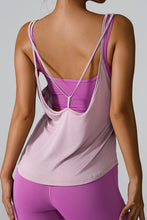 Load image into Gallery viewer, Crisscross Round Neck Active Tank
